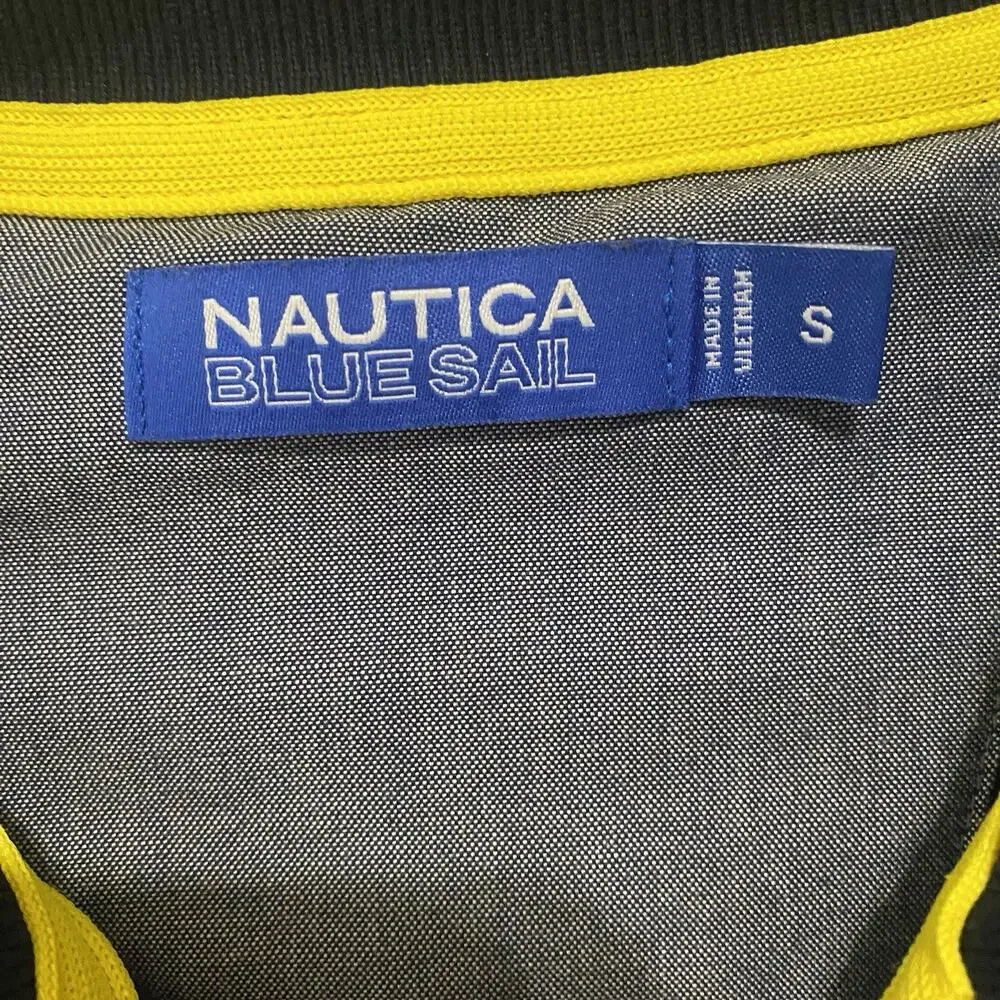 Nautica Blue Sail World River Racing Jacket Mens Sz‎ S Blue Embroidered Pockets